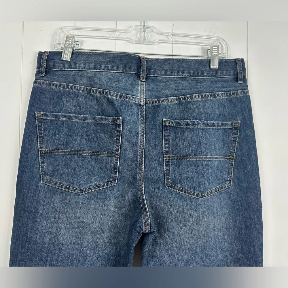 NWT Childrens Place Sz 18 Husky Bootcut Semi-Evasee Blue Wash Adjustable Waist